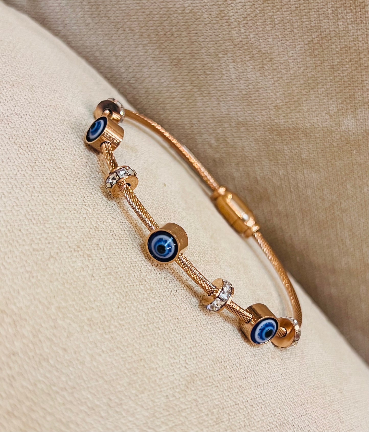 Wired Evil eye Bracelet