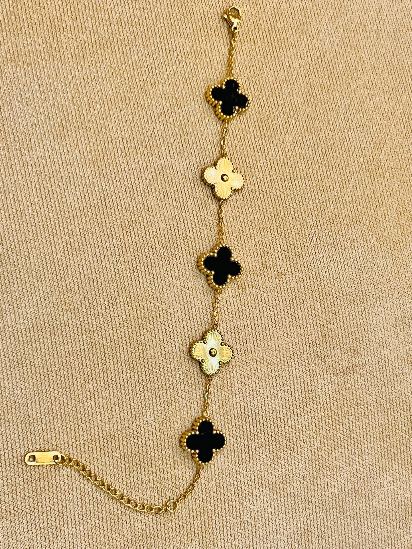 Golden and Black Chain Bracelet