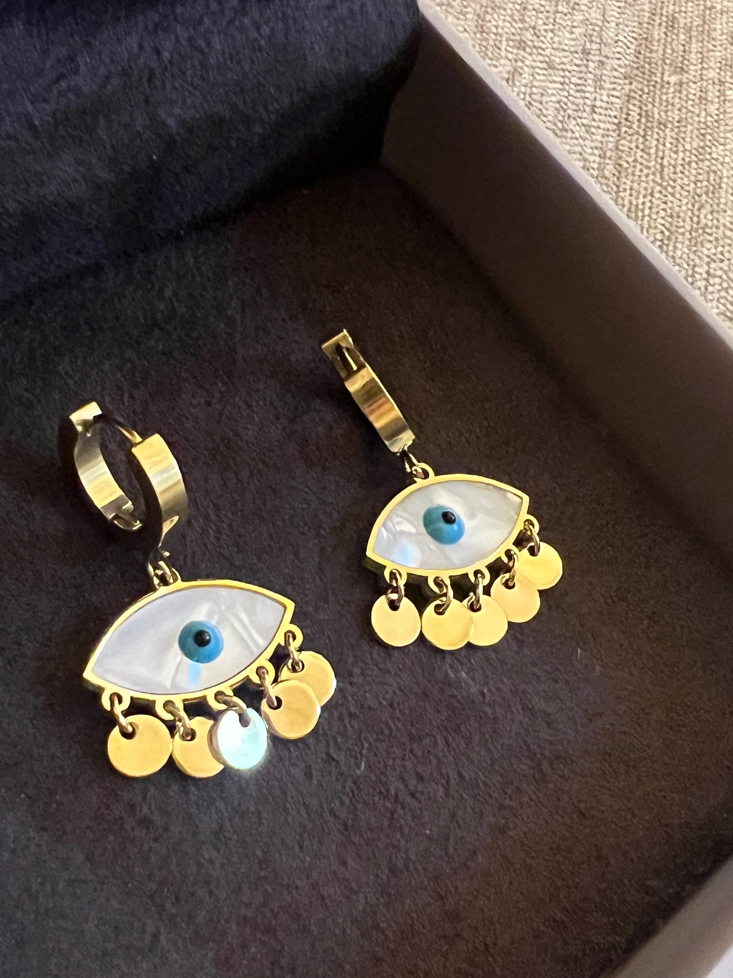 Evil Eye Hanging Earrings