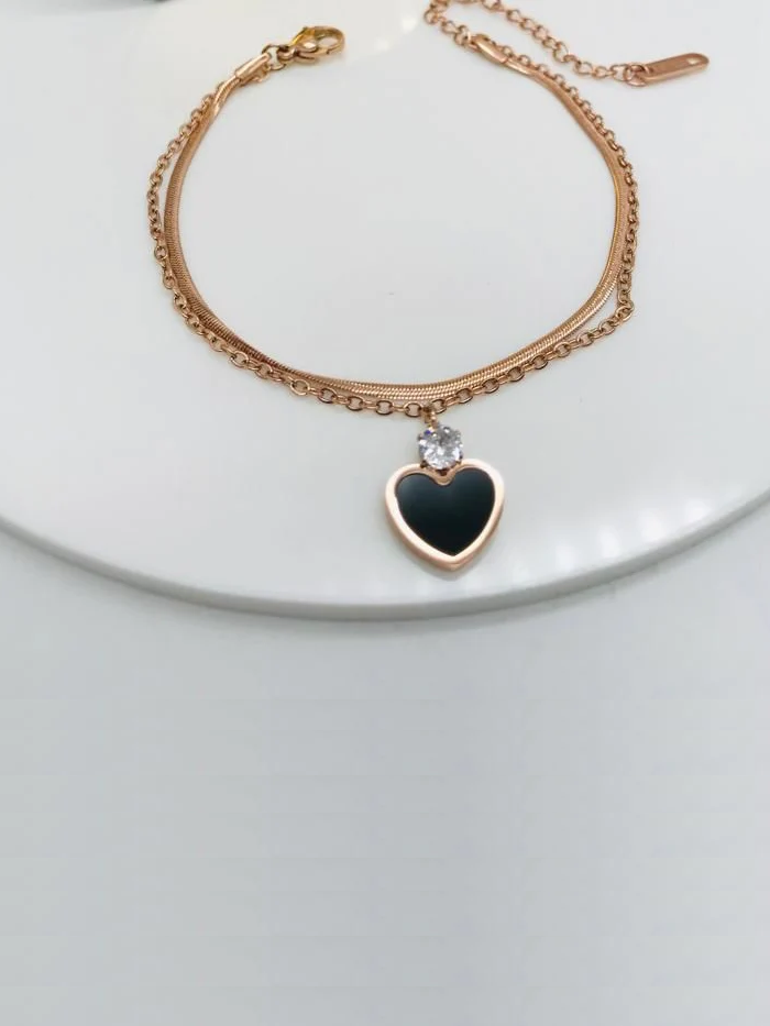 Heart Hanging charm Bracelet