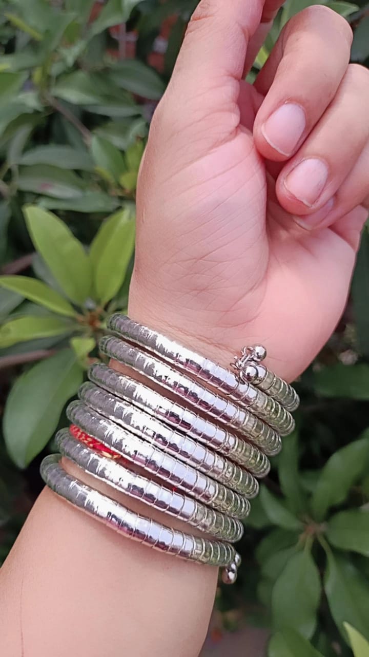Silver Spiral Bangle