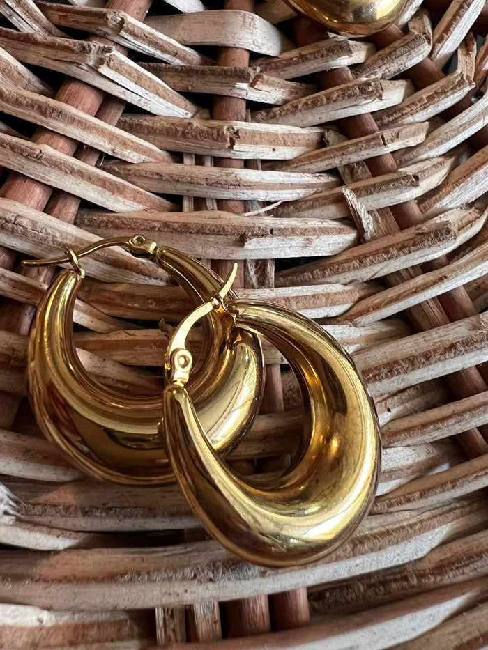 Gold Hoops Earrings