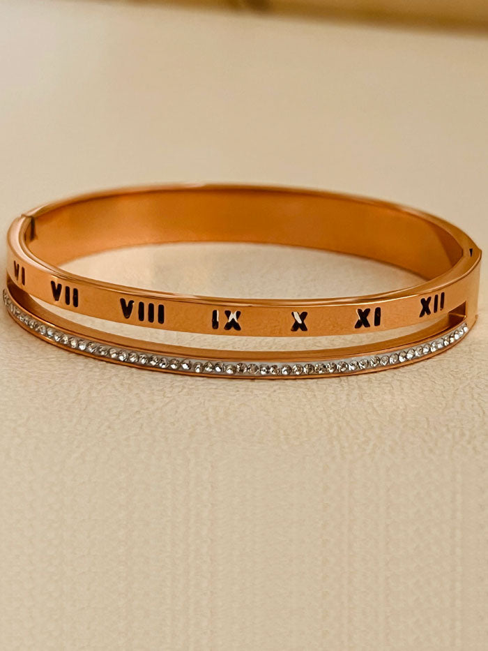 Roman Roman Number AD Stud Bracelet