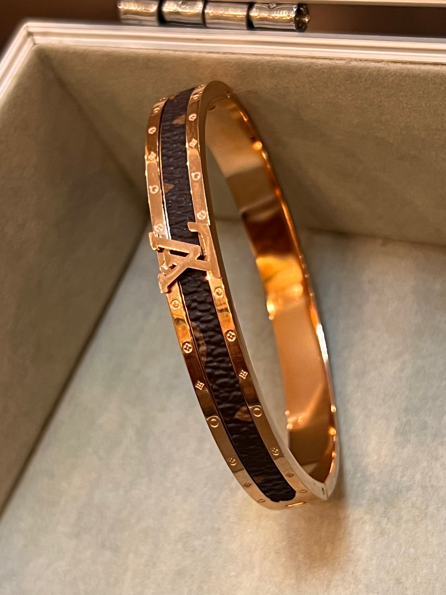 Classic Golden Brown Fabric Bracelet