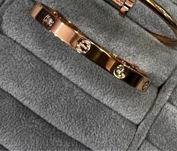 Golden American Diamond studded bracelet