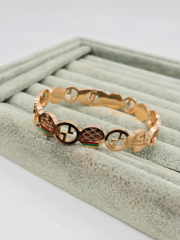 Golden logo bracelet