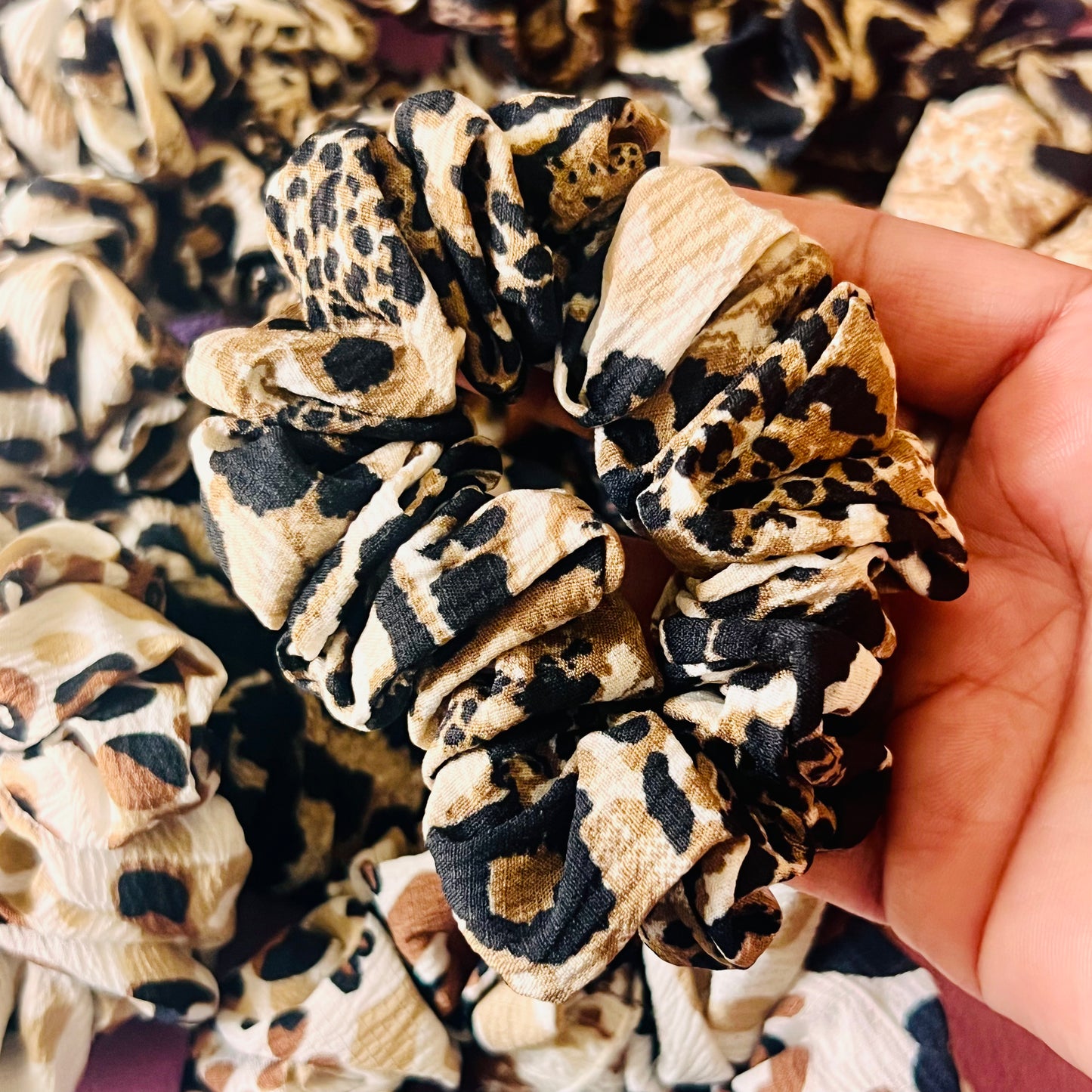 Set of 2 Animal print scrunchies
