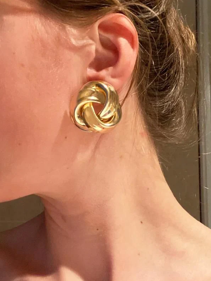 Golden Statement Earing