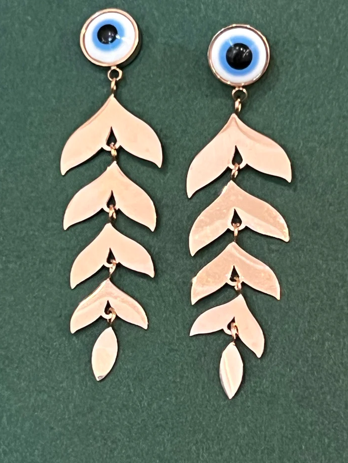 Rose Gold Leaf Earrings
