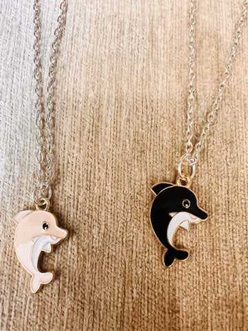 Dolphin Necklace-Natural Turquoise