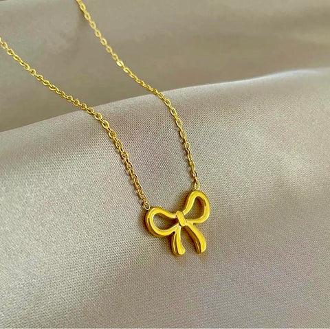 Golden Bow Pendant