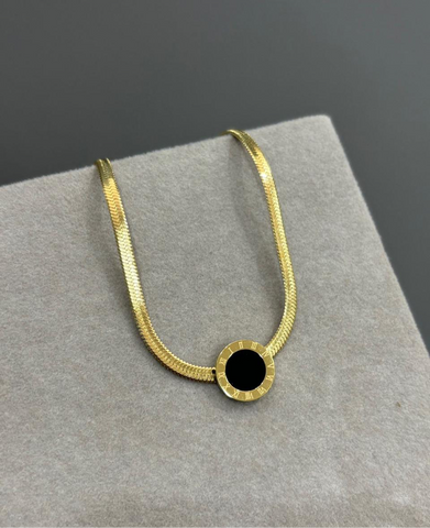 Roman Bezel Necklace