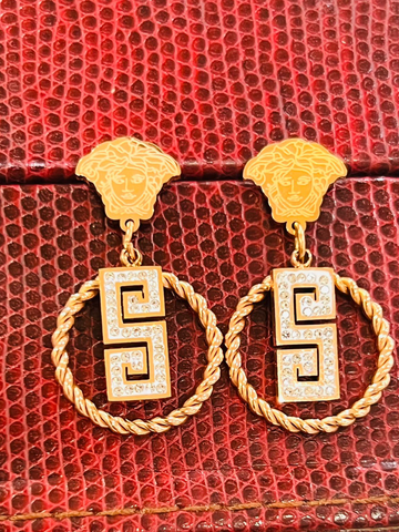 Solid S Alphabet Gold Plated Earring