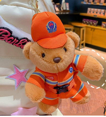 Officer Bear keychain Charm
