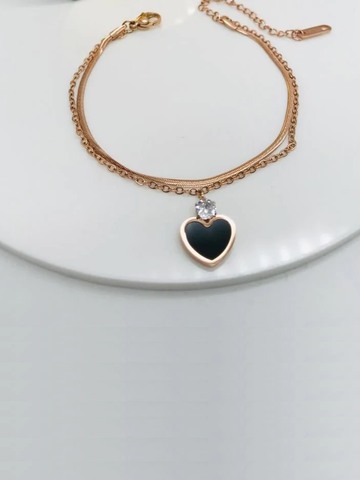 Heart Hanging charm Bracelet