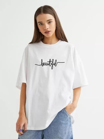 Beautiful White Printed T-Shirt