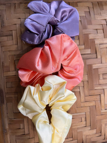 Set of 3 random mix shades  Scrunchies