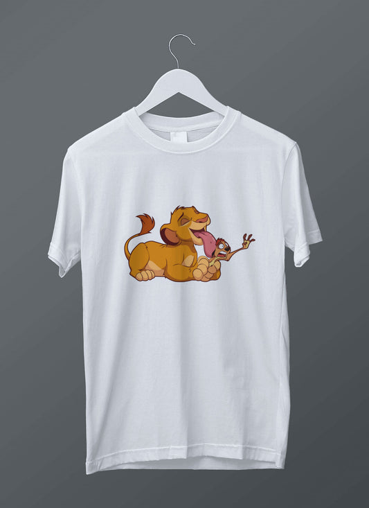 Lion king Printed Summer T-shirt White