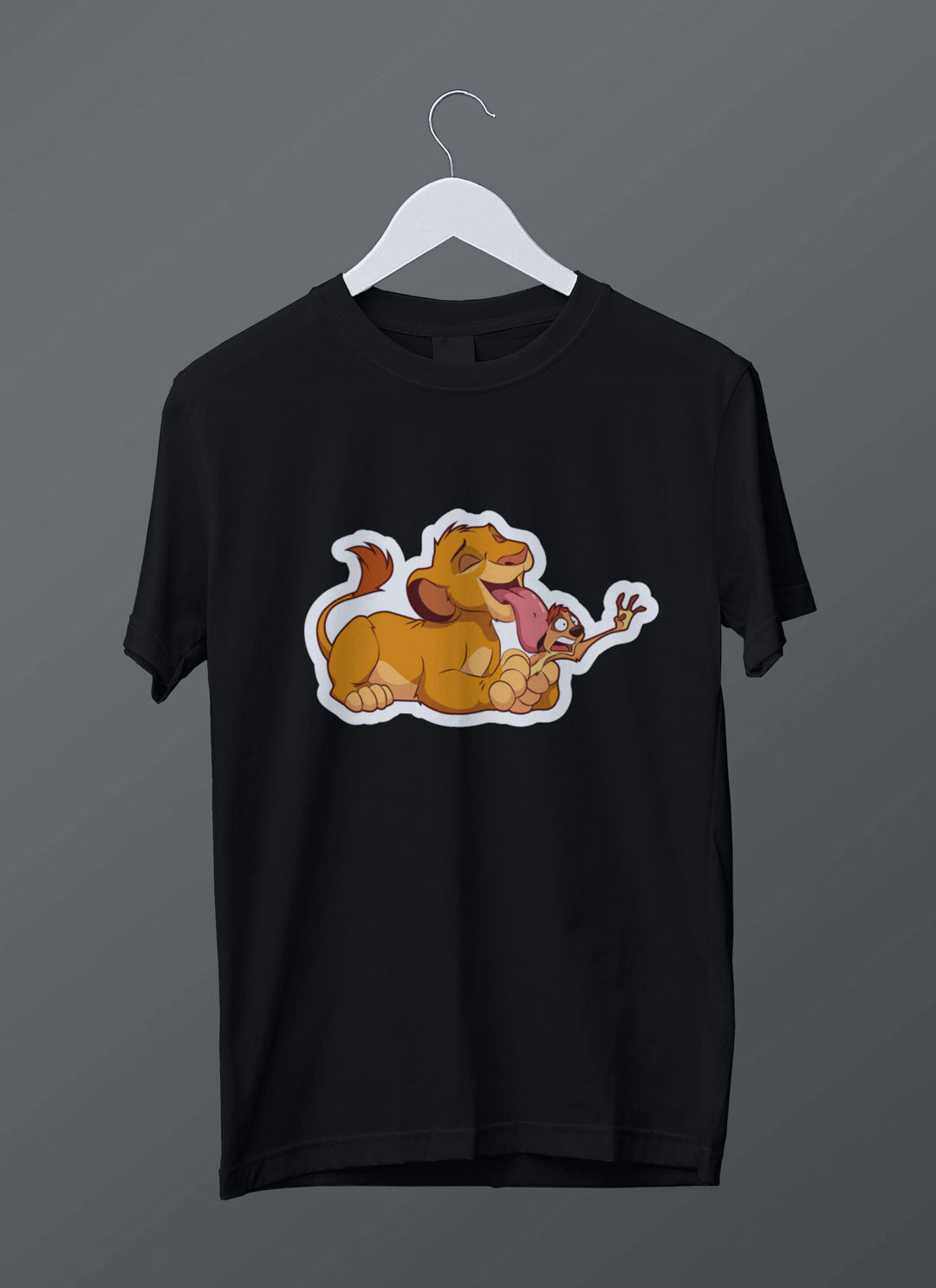 Lion king Printed Summer T-shirt Black