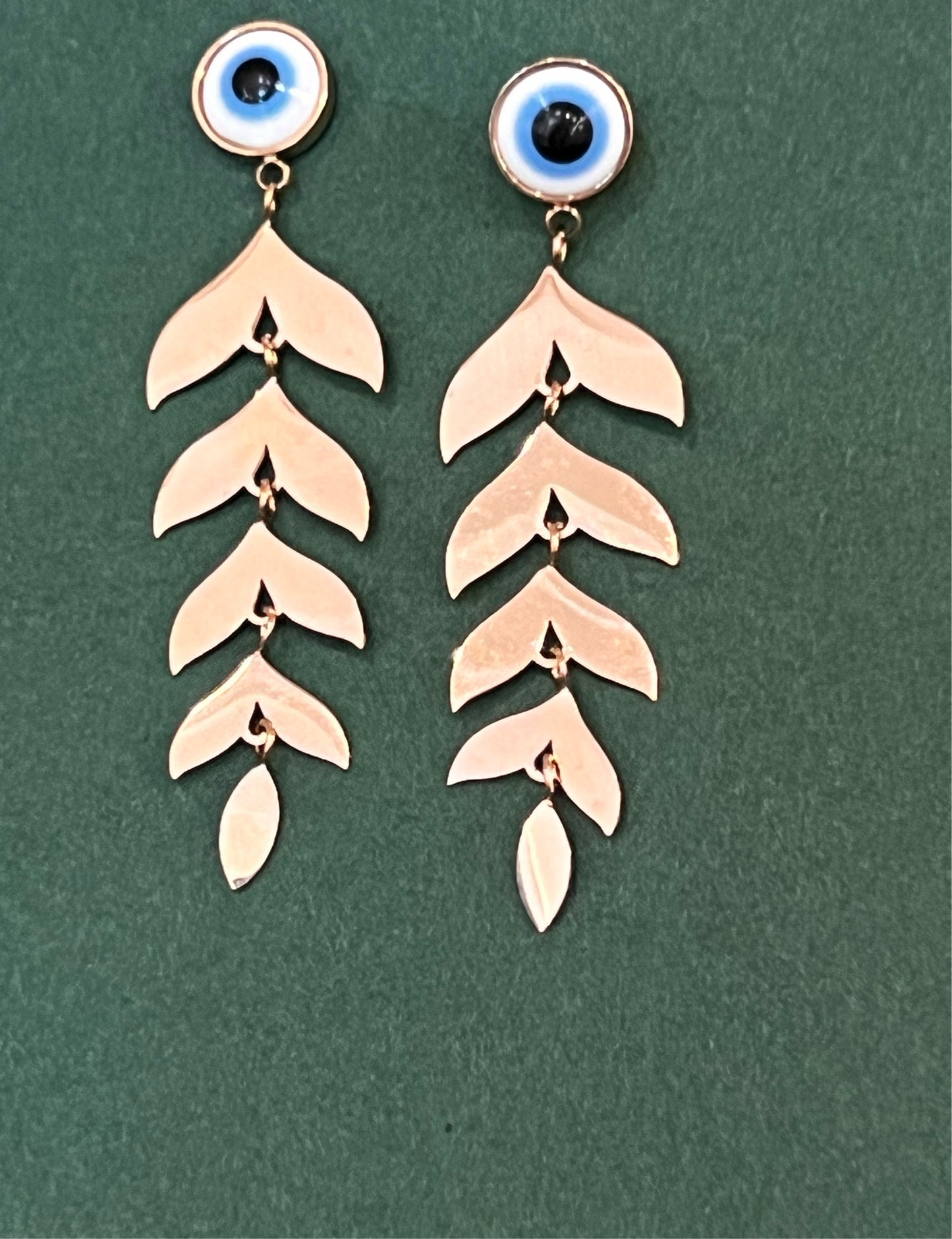 Rose Gold Leaf Earrings