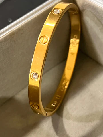 Golden American Diamond studded bracelet